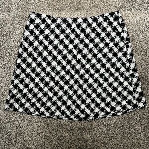 ZARA HOUNDSTOOTH MINI SKIRT
